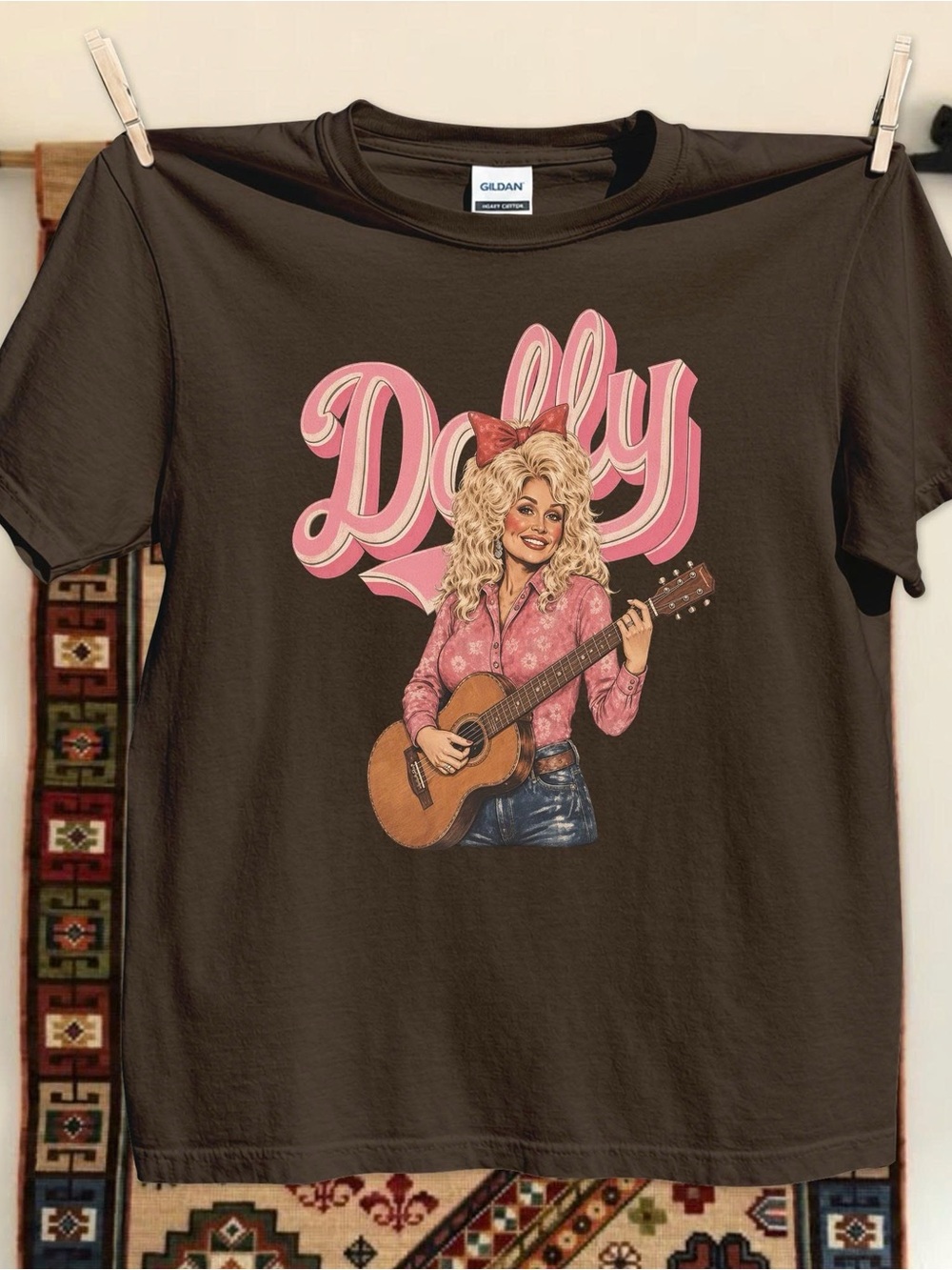 Gildan Women's Brown Dolly Parton Graphic Tee